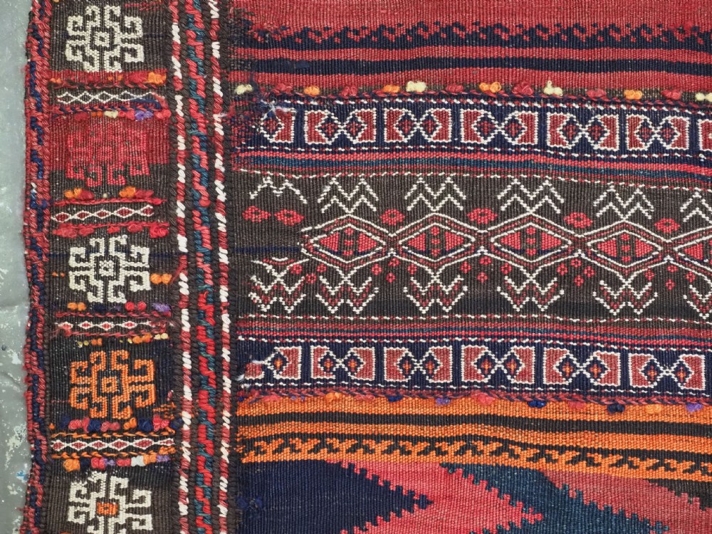 ANTIQUE AFGHAN BALUCH 'DASTARKHAN' OR 'SOFREH' EATING CLOTH  FOR SPECIAL OCCASIONS, CIRCA 1920. View VI