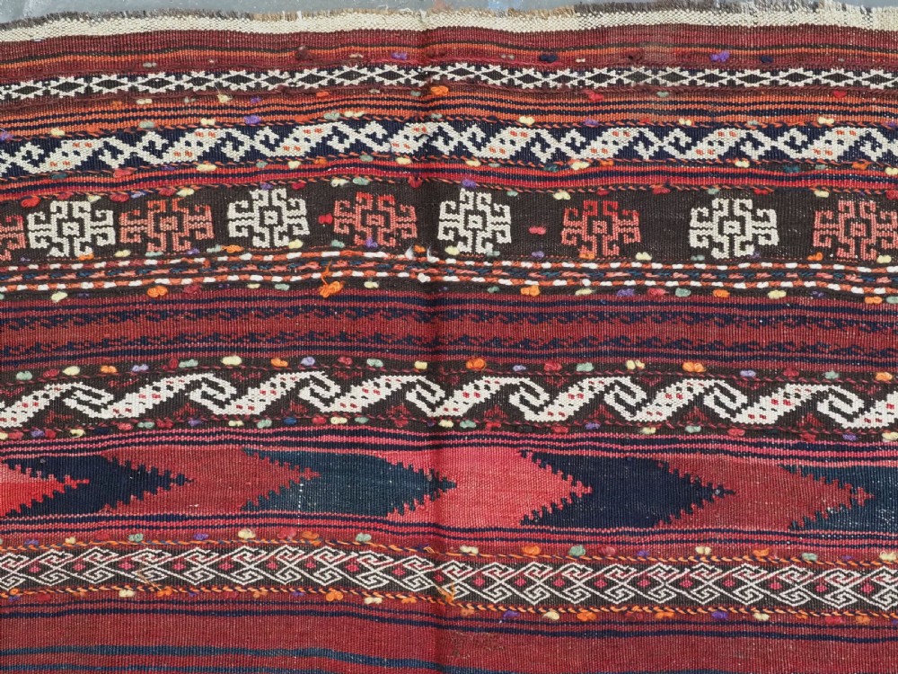 ANTIQUE AFGHAN BALUCH 'DASTARKHAN' OR 'SOFREH' EATING CLOTH  FOR SPECIAL OCCASIONS, CIRCA 1920. View VIII