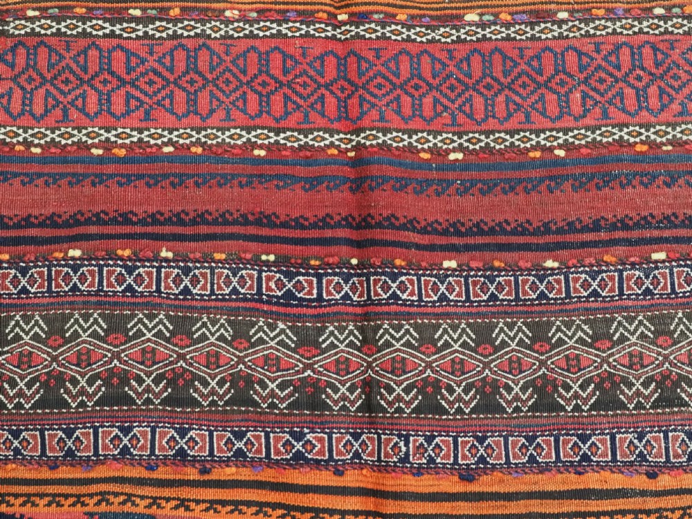 ANTIQUE AFGHAN BALUCH 'DASTARKHAN' OR 'SOFREH' EATING CLOTH  FOR SPECIAL OCCASIONS, CIRCA 1920. View IX