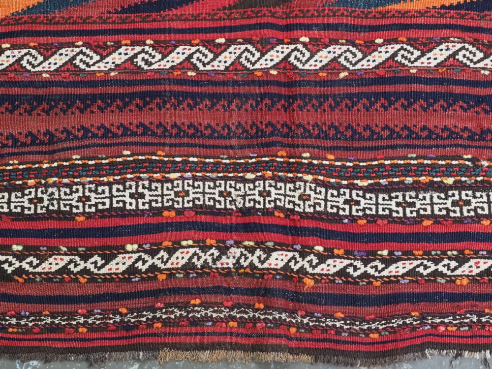 ANTIQUE AFGHAN BALUCH 'DASTARKHAN' OR 'SOFREH' EATING CLOTH  FOR SPECIAL OCCASIONS, CIRCA 1920. View XII