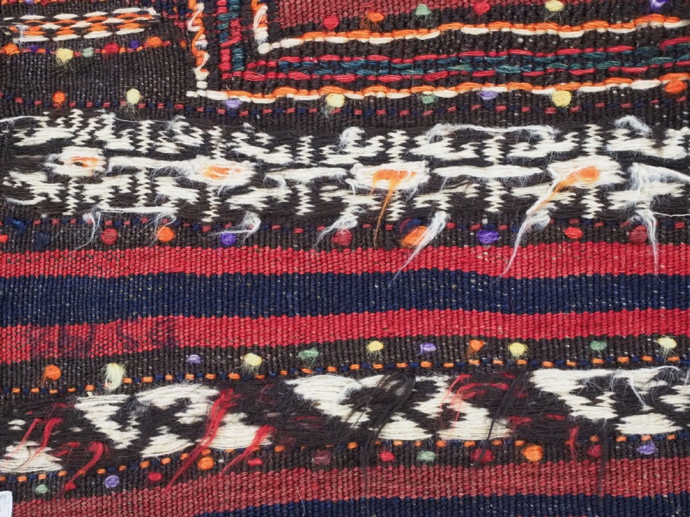 ANTIQUE AFGHAN BALUCH 'DASTARKHAN' OR 'SOFREH' EATING CLOTH  FOR SPECIAL OCCASIONS, CIRCA 1920. View XIV