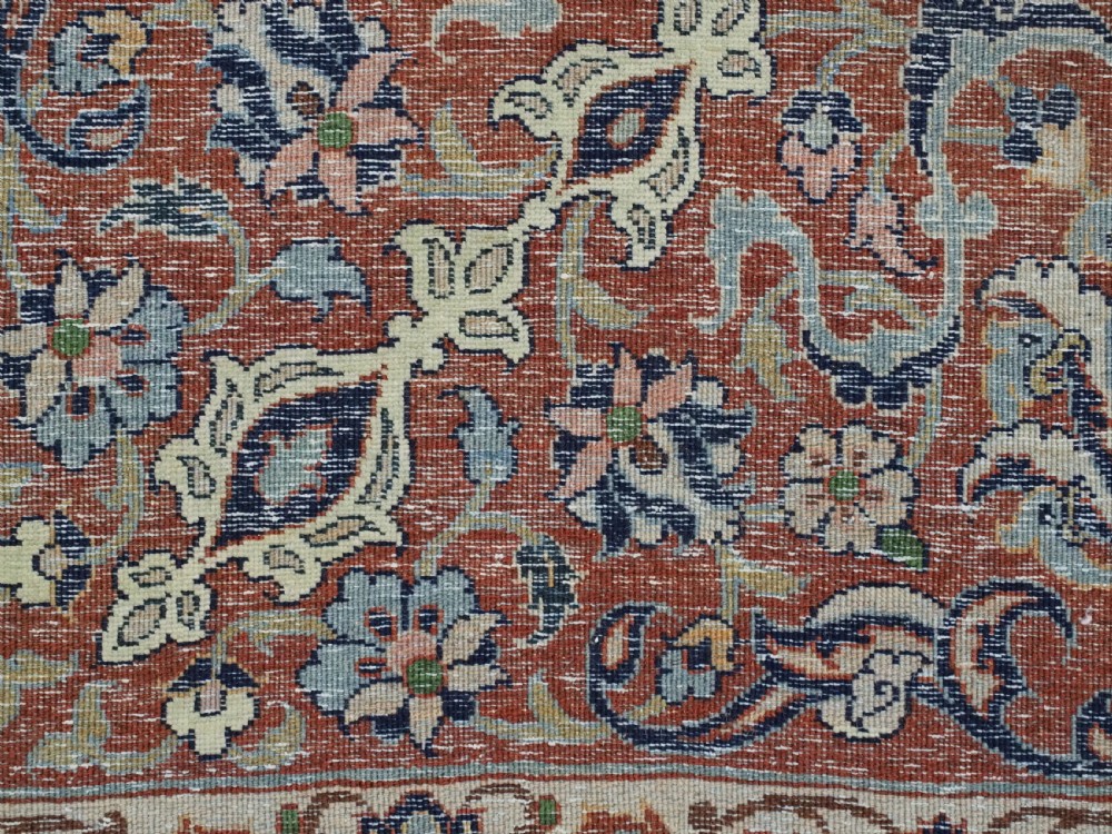 ANTIQUE ISFAHAN CARPET OF FINE WEAVE, ALL OVER DESIGN, CIRCA 1910. View XII