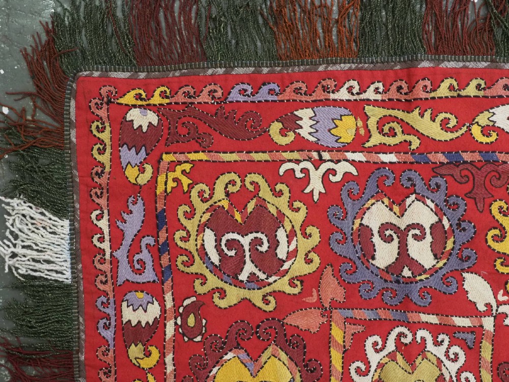 ANTIQUE UZBEK LAKAI TRIBE ILGICH, DOWRY EMBROIDERY FOR WALL HANGING, CIRCA 1900. View II