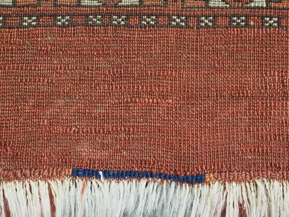 ANTIQUE TEKKE TURKMEN 6 GUL TORBA, OUTSTAND EXAMPLE OF TYPE, EARLY 19TH CENTURY. View XV