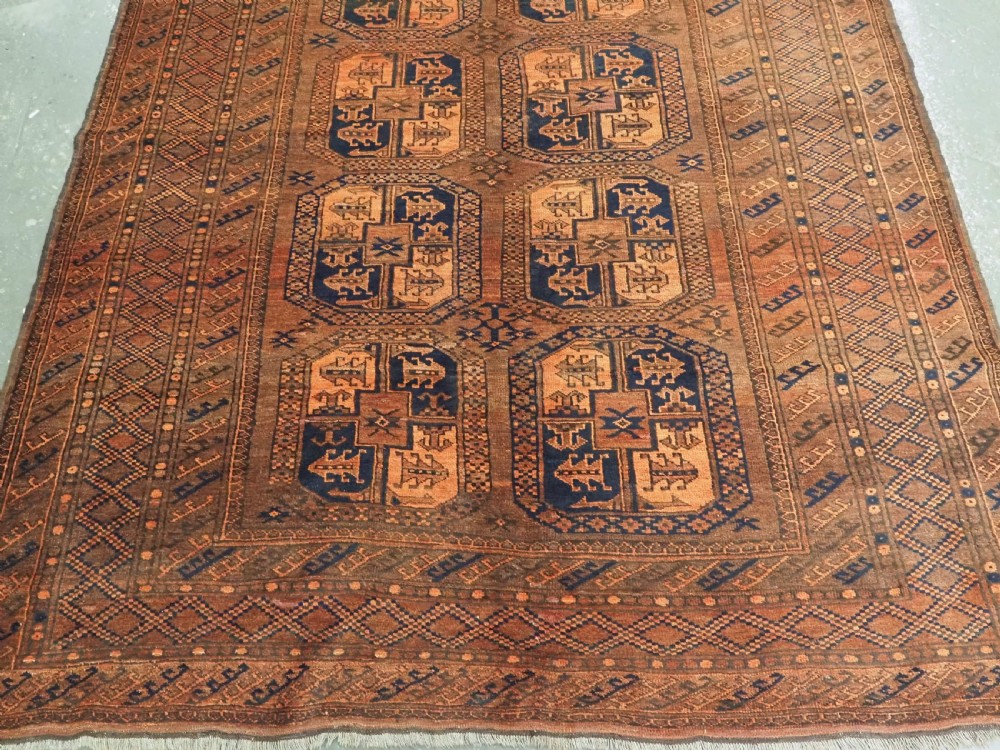 ANTIQUE AFGHAN ERSARI TURKMEN CARPET, SMALL ROOM SIZE, CIRCA 1900. View V