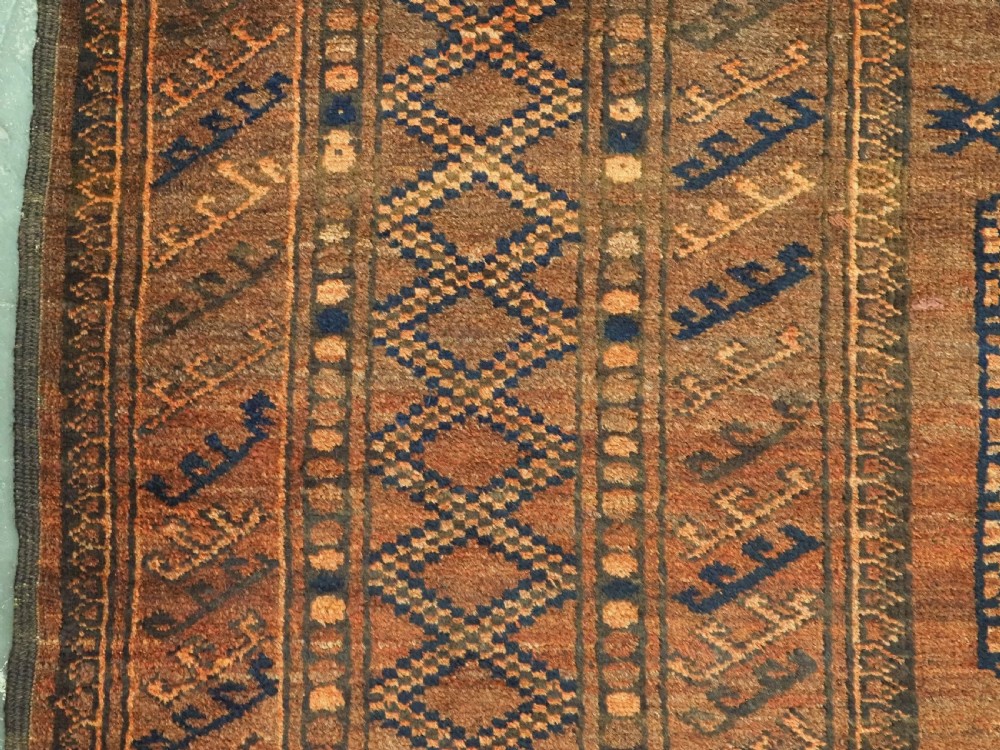 ANTIQUE AFGHAN ERSARI TURKMEN CARPET, SMALL ROOM SIZE, CIRCA 1900. View VII