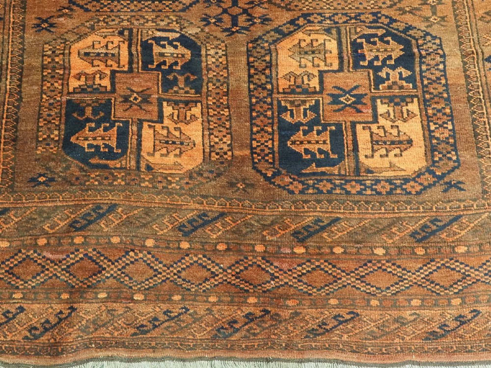 ANTIQUE AFGHAN ERSARI TURKMEN CARPET, SMALL ROOM SIZE, CIRCA 1900. View X