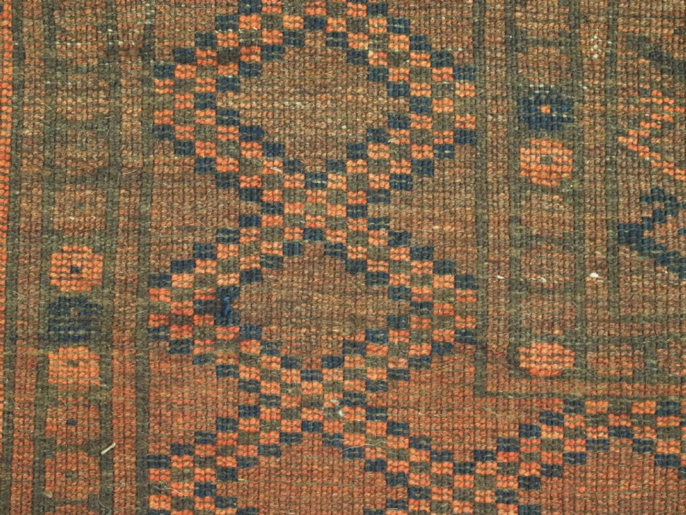ANTIQUE AFGHAN ERSARI TURKMEN CARPET, SMALL ROOM SIZE, CIRCA 1900. View XII