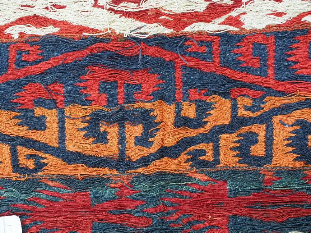 ANTIQUE CENTRAL ASIAN UZBEK GAJERI KILIM, BOLD GRAPHIC DESIGN, CIRCA 1900/20. View XIV
