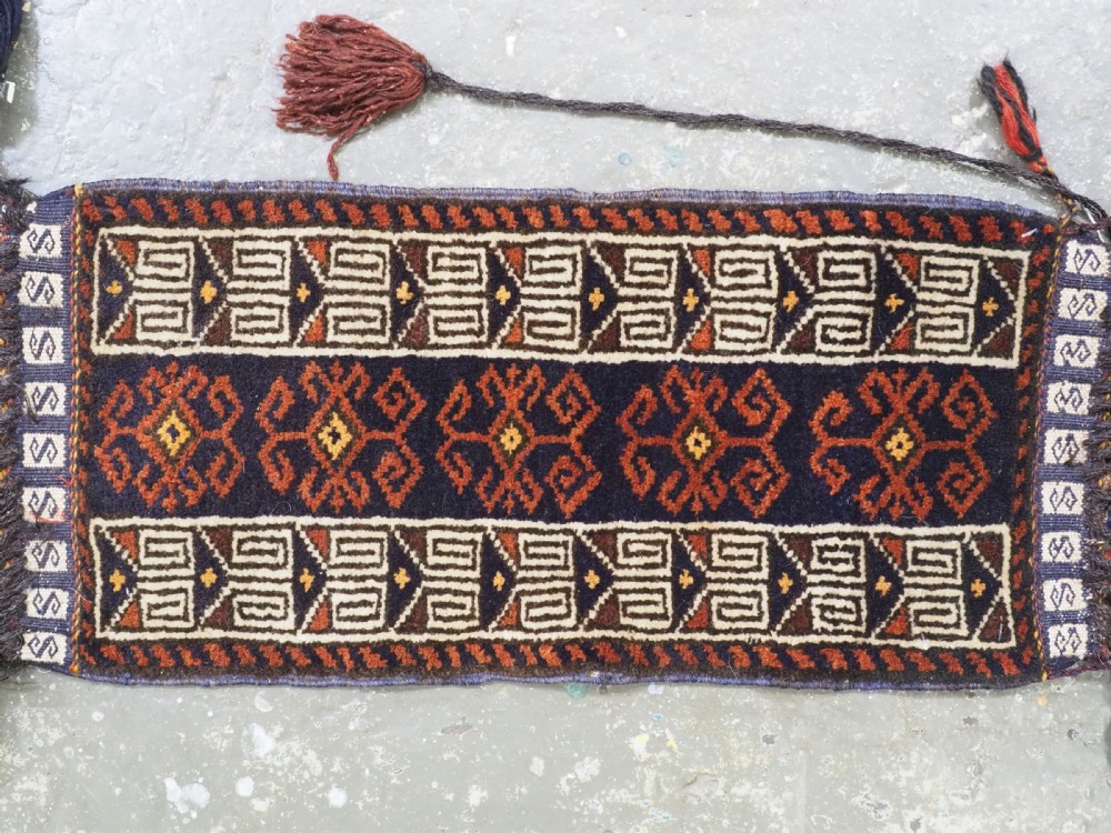 ANTIQUE AFGHAN TAIMANI BALUCH ANIMAL TRAPPING COMPLETE WITH ORIGINAL TASSELS, CIRCA 1900/20. View III