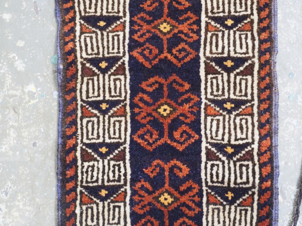 ANTIQUE AFGHAN TAIMANI BALUCH ANIMAL TRAPPING COMPLETE WITH ORIGINAL TASSELS, CIRCA 1900/20. View V
