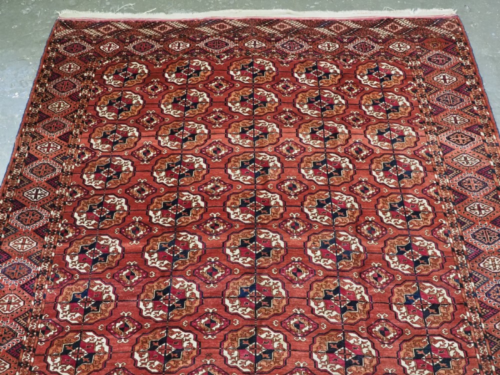 ANTIQUE TEKKE TURKMEN MAIN CARPET, SUPERB COLOUR & WOOL, CIRCA 1880. View III