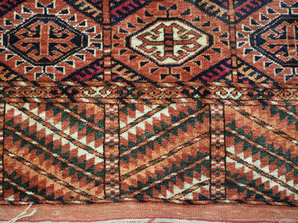 ANTIQUE TEKKE TURKMEN MAIN CARPET, SUPERB COLOUR & WOOL, CIRCA 1880. View XII