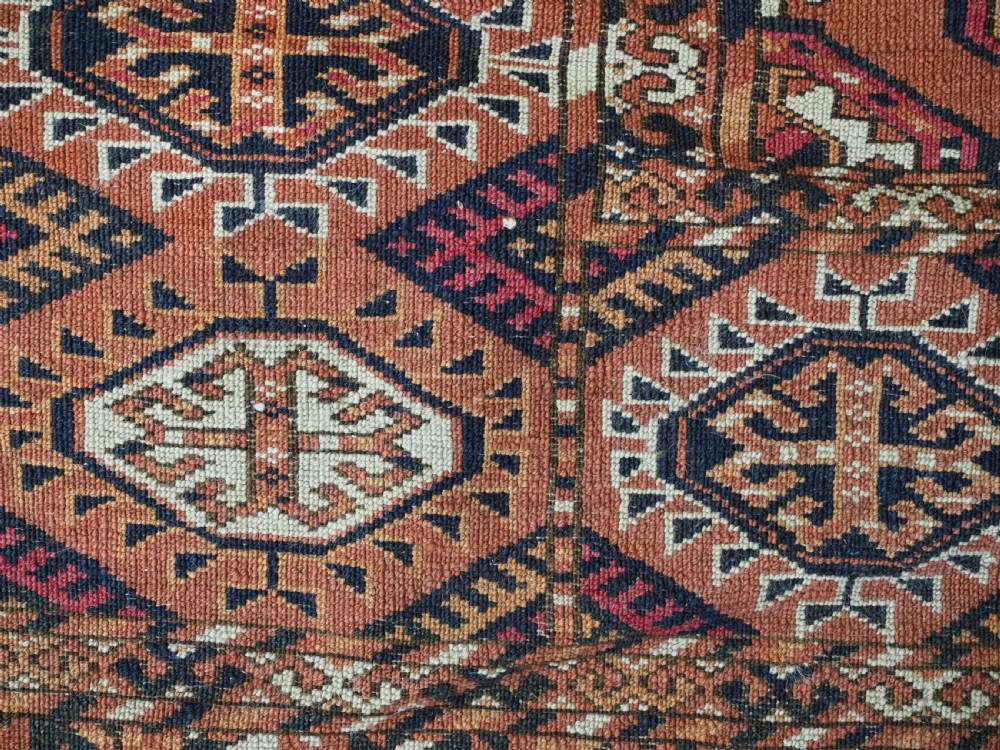 ANTIQUE TEKKE TURKMEN MAIN CARPET, SUPERB COLOUR & WOOL, CIRCA 1880. View XIV