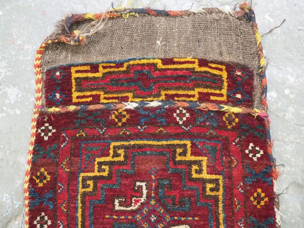 ANTIQUE UZBEK 'NAPRAMACH' STORAGE BAG FACE, OUTSTANDING ORIGINAL CONDITION, CIRCA 1900. View II
