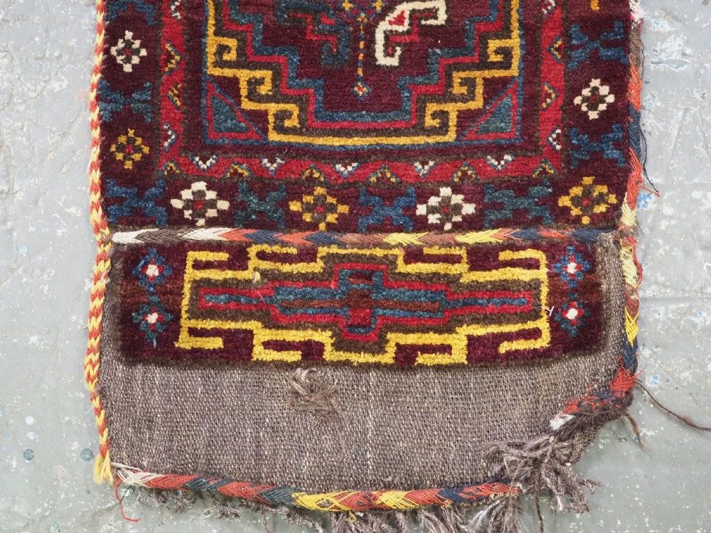 ANTIQUE UZBEK 'NAPRAMACH' STORAGE BAG FACE, OUTSTANDING ORIGINAL CONDITION, CIRCA 1900. View V
