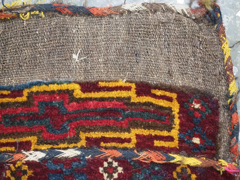 ANTIQUE UZBEK 'NAPRAMACH' STORAGE BAG FACE, OUTSTANDING ORIGINAL CONDITION, CIRCA 1900. View VI