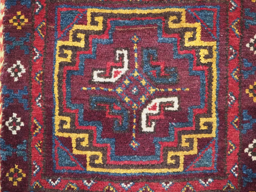 ANTIQUE UZBEK 'NAPRAMACH' STORAGE BAG FACE, OUTSTANDING ORIGINAL CONDITION, CIRCA 1900. View IX