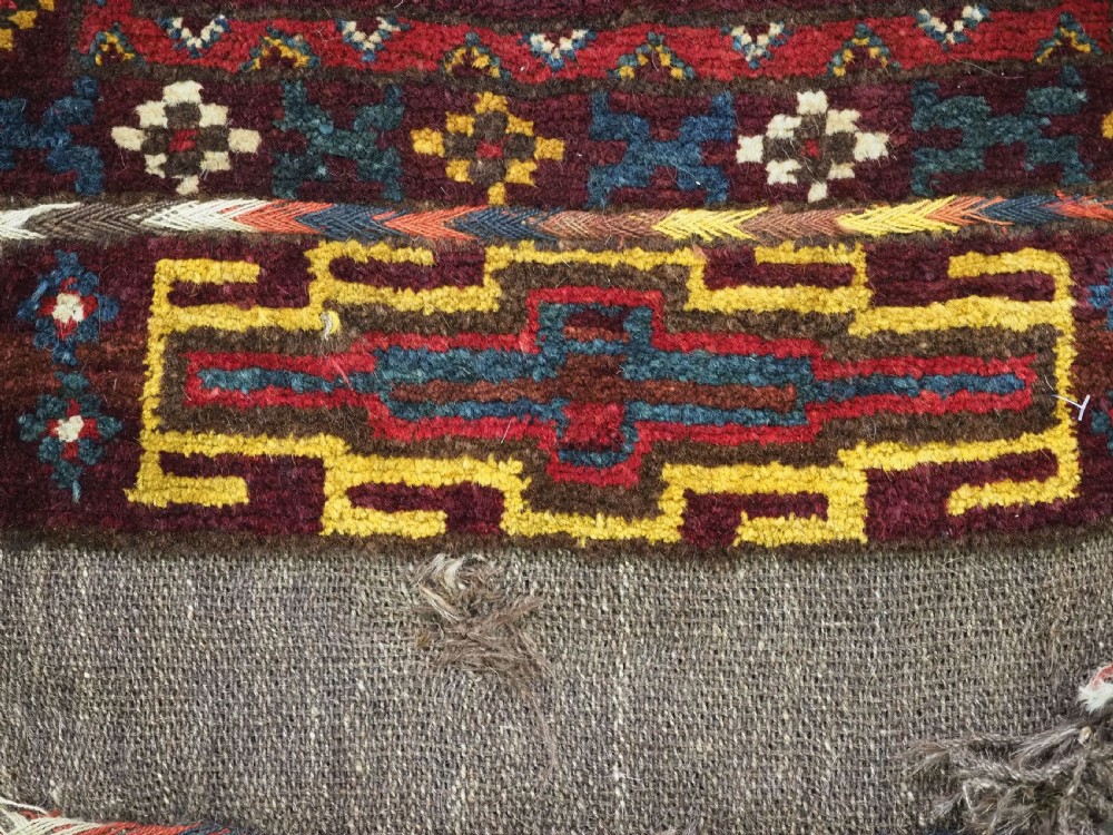 ANTIQUE UZBEK 'NAPRAMACH' STORAGE BAG FACE, OUTSTANDING ORIGINAL CONDITION, CIRCA 1900. View X