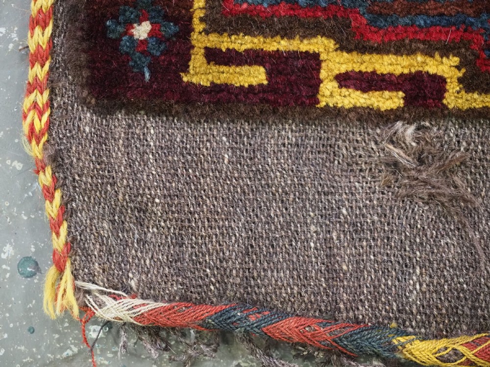 ANTIQUE UZBEK 'NAPRAMACH' STORAGE BAG FACE, OUTSTANDING ORIGINAL CONDITION, CIRCA 1900. View XI
