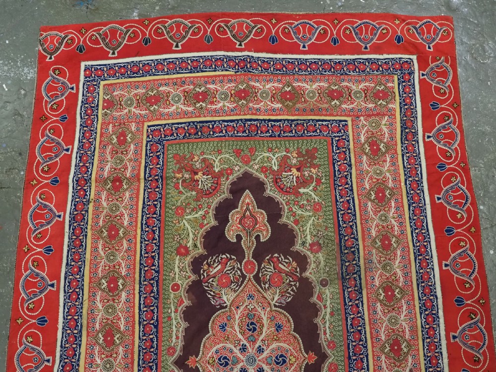 ANTIQUE PERSIAN RASHT EMBROIDERY, SILK & FELT APPLIQUE WORK, CIRCA 1880. View III