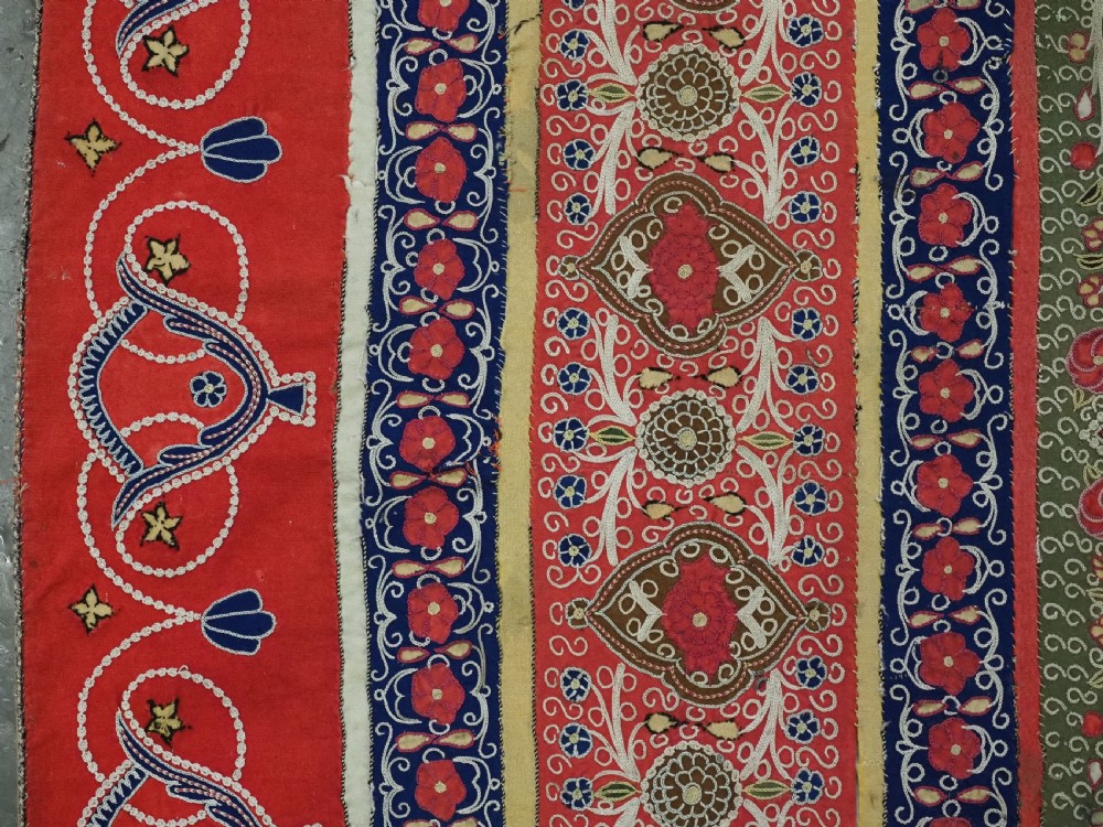 ANTIQUE PERSIAN RASHT EMBROIDERY, SILK & FELT APPLIQUE WORK, CIRCA 1880. View VII