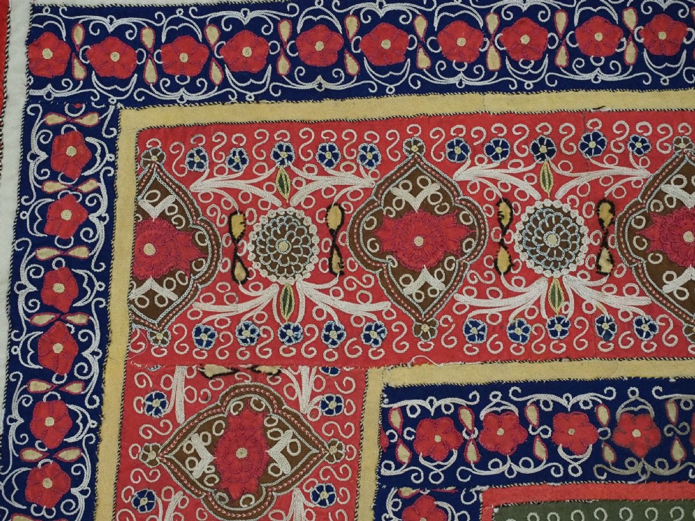 ANTIQUE PERSIAN RASHT EMBROIDERY, SILK & FELT APPLIQUE WORK, CIRCA 1880. View VIII
