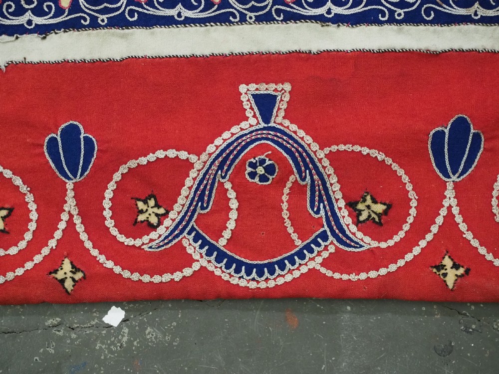 ANTIQUE PERSIAN RASHT EMBROIDERY, SILK & FELT APPLIQUE WORK, CIRCA 1880. View XVII