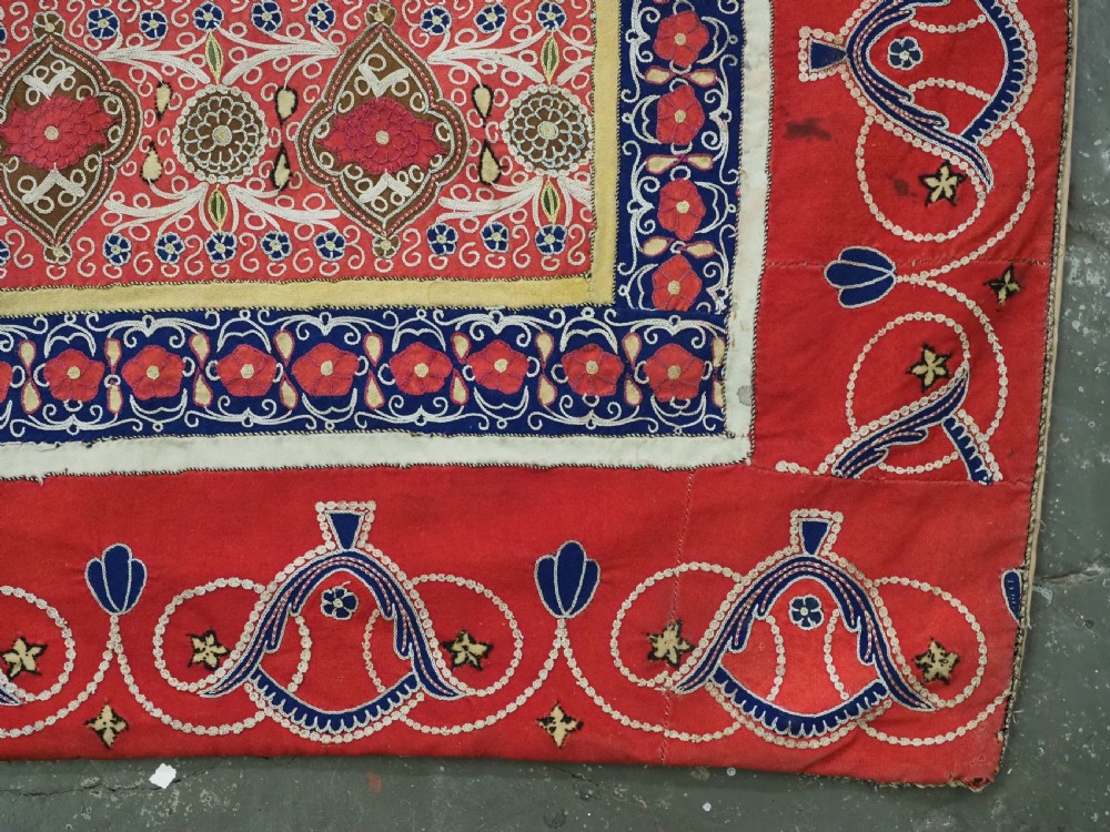 ANTIQUE PERSIAN RASHT EMBROIDERY, SILK & FELT APPLIQUE WORK, CIRCA 1880. View XVIII