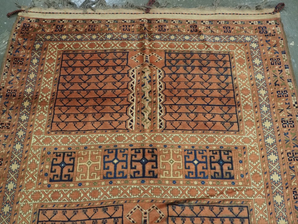 ANTIQUE AFGHAN OR RUSSIAN ERSARI TURKMEN ENSI DOOR HANGING, CIRCA 1920. View III