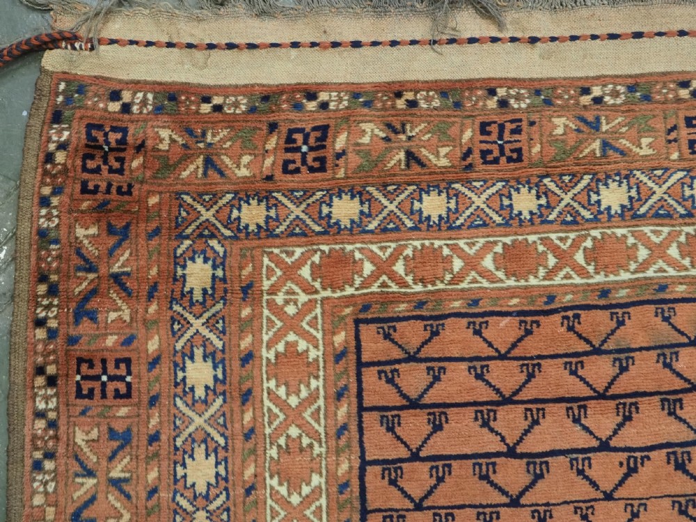 ANTIQUE AFGHAN OR RUSSIAN ERSARI TURKMEN ENSI DOOR HANGING, CIRCA 1920. View V