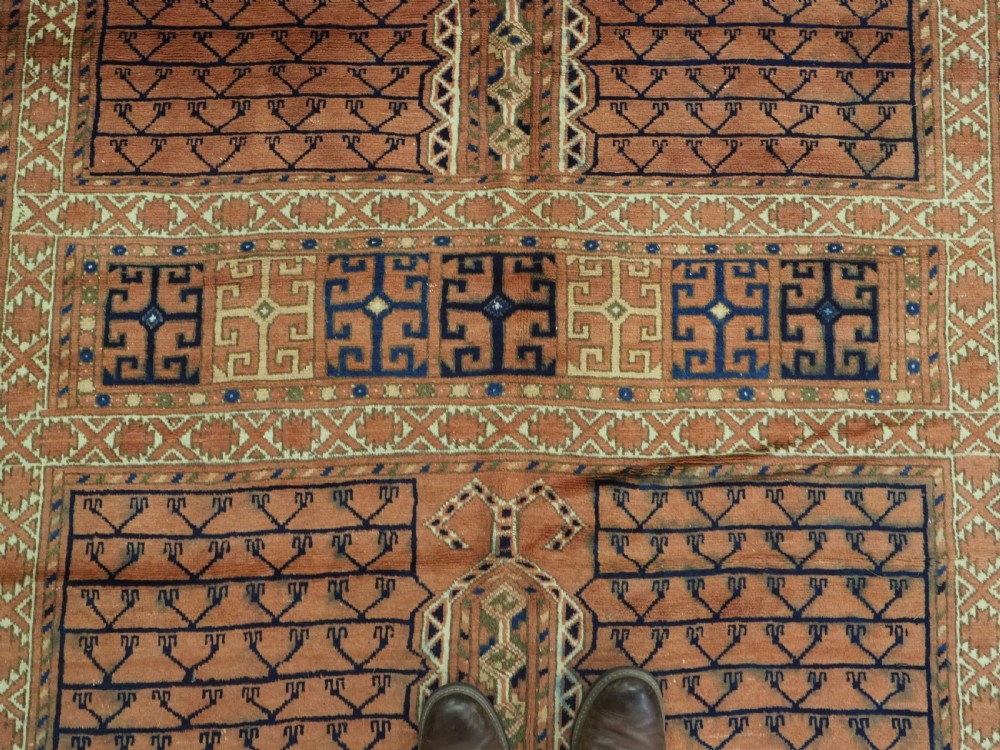 ANTIQUE AFGHAN OR RUSSIAN ERSARI TURKMEN ENSI DOOR HANGING, CIRCA 1920. View IX