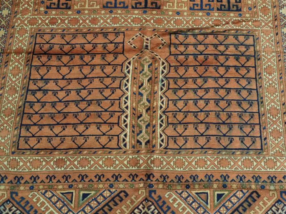 ANTIQUE AFGHAN OR RUSSIAN ERSARI TURKMEN ENSI DOOR HANGING, CIRCA 1920. View X