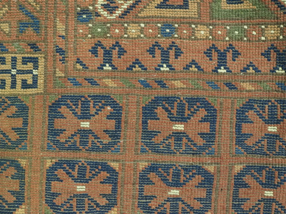 ANTIQUE AFGHAN OR RUSSIAN ERSARI TURKMEN ENSI DOOR HANGING, CIRCA 1920. View XIII