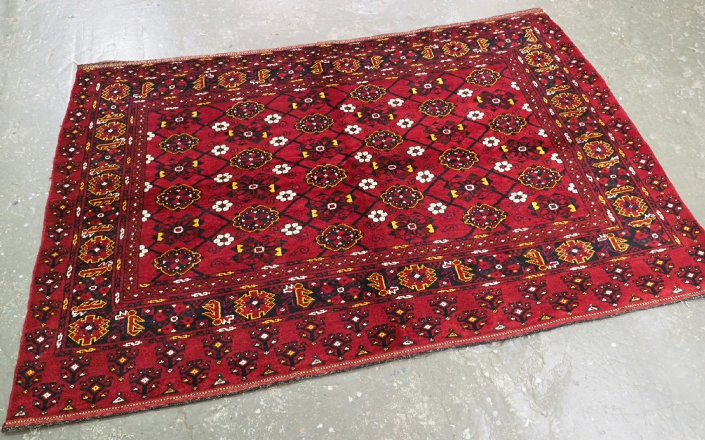 ANTIQUE BESHIR TURKMEN CHUVAL FACE WITH 'MINA KHANI' DESIGN, (1 OF A PAIR), VERY LARGE SIZE, CIRCA 1900/20. View II