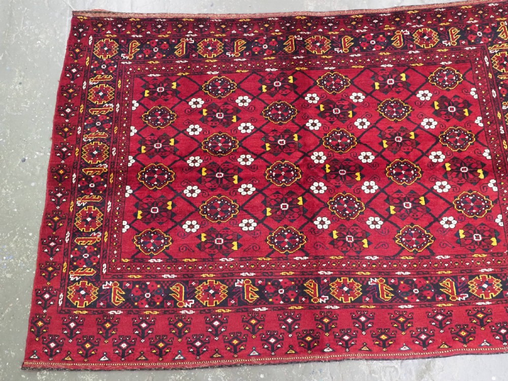 ANTIQUE BESHIR TURKMEN CHUVAL FACE WITH 'MINA KHANI' DESIGN, (1 OF A PAIR), VERY LARGE SIZE, CIRCA 1900/20. View III