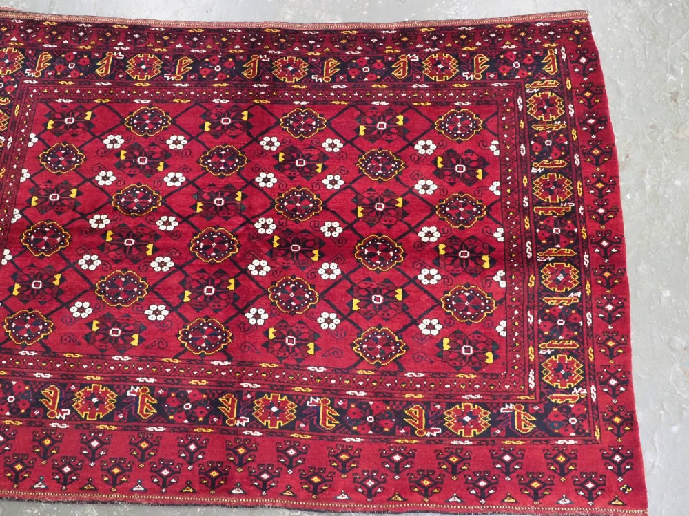 ANTIQUE BESHIR TURKMEN CHUVAL FACE WITH 'MINA KHANI' DESIGN, (1 OF A PAIR), VERY LARGE SIZE, CIRCA 1900/20. View IV