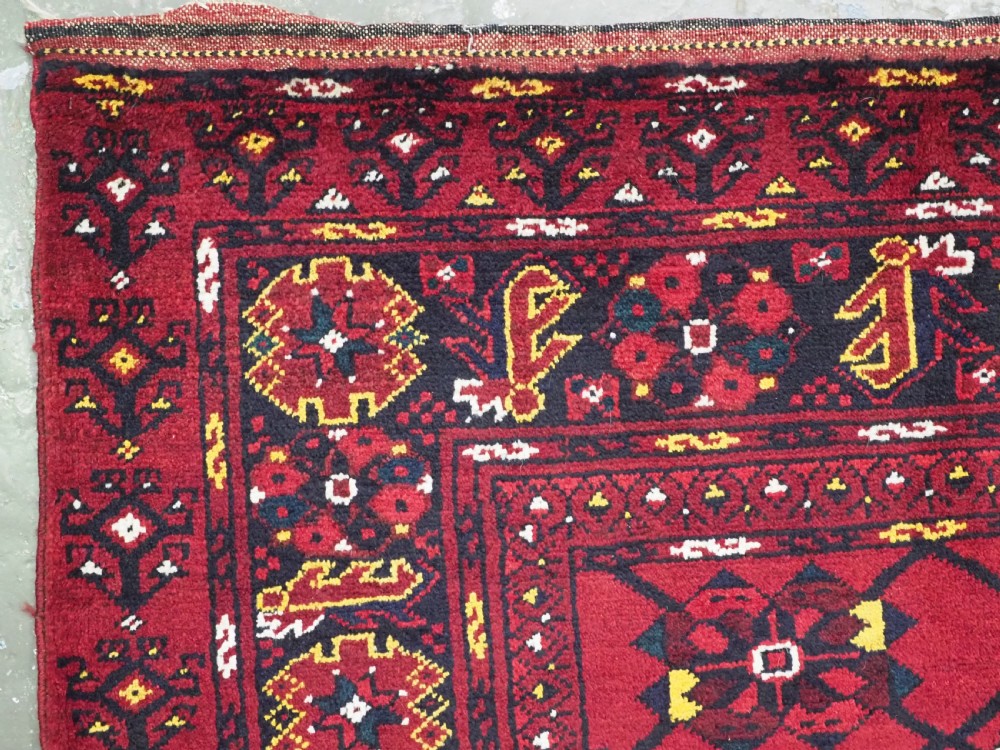 ANTIQUE BESHIR TURKMEN CHUVAL FACE WITH 'MINA KHANI' DESIGN, (1 OF A PAIR), VERY LARGE SIZE, CIRCA 1900/20. View V