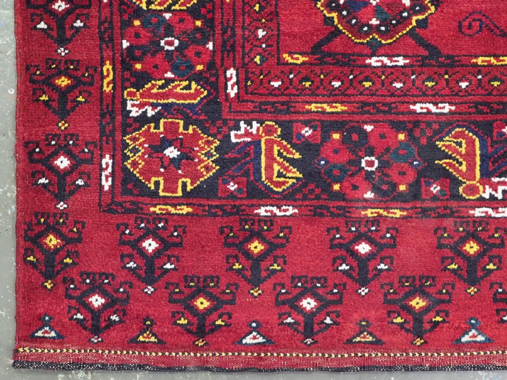 ANTIQUE BESHIR TURKMEN CHUVAL FACE WITH 'MINA KHANI' DESIGN, (1 OF A PAIR), VERY LARGE SIZE, CIRCA 1900/20. View VI