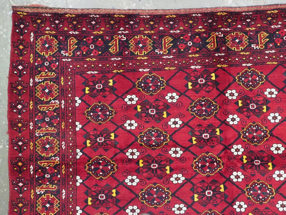 ANTIQUE BESHIR TURKMEN CHUVAL FACE WITH 'MINA KHANI' DESIGN, (1 OF A PAIR), VERY LARGE SIZE, CIRCA 1900/20. View VII