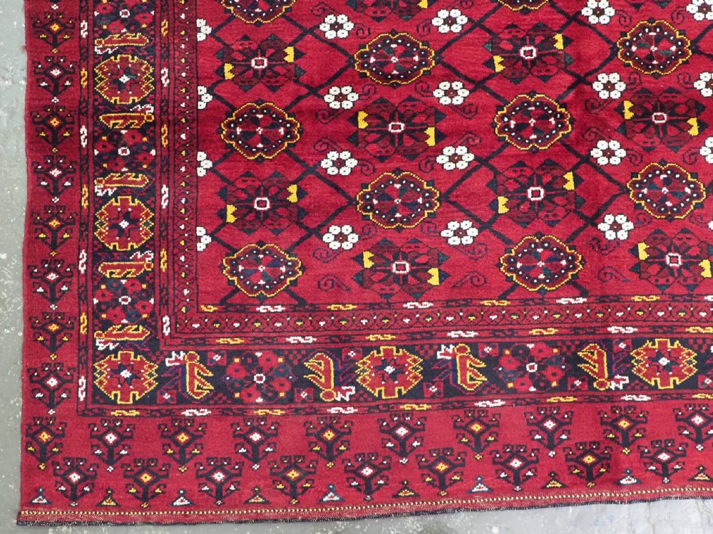 ANTIQUE BESHIR TURKMEN CHUVAL FACE WITH 'MINA KHANI' DESIGN, (1 OF A PAIR), VERY LARGE SIZE, CIRCA 1900/20. View VIII