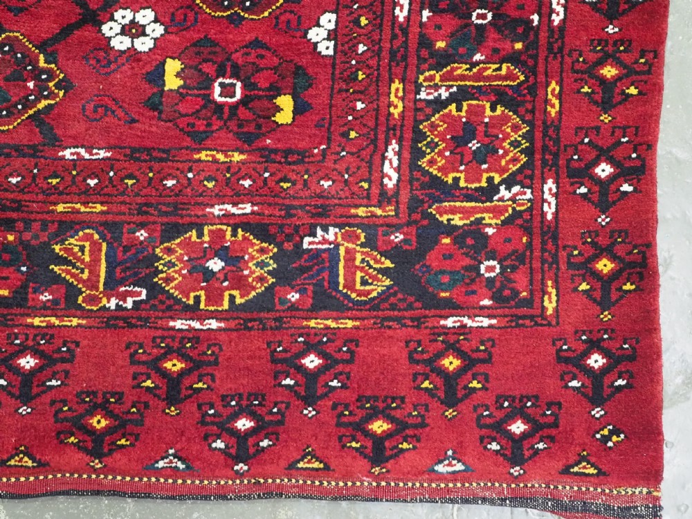 ANTIQUE BESHIR TURKMEN CHUVAL FACE WITH 'MINA KHANI' DESIGN, (1 OF A PAIR), VERY LARGE SIZE, CIRCA 1900/20. View XV