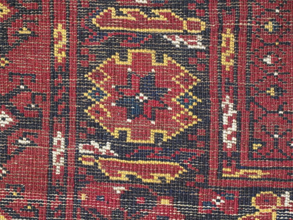 ANTIQUE BESHIR TURKMEN CHUVAL FACE WITH 'MINA KHANI' DESIGN, (1 OF A PAIR), VERY LARGE SIZE, CIRCA 1900/20. View XVI