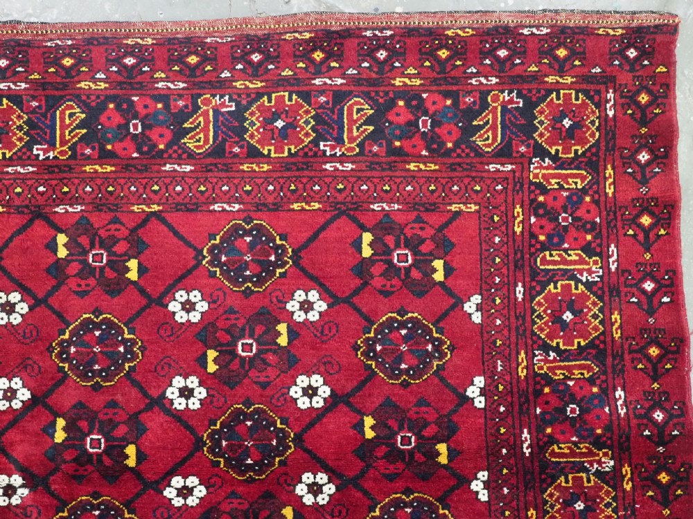 ANTIQUE BESHIR TURKMEN CHUVAL FACE WITH 'MINA KHANI' DESIGN, (1 OF A PAIR), CIRCA 1900/20. View VII