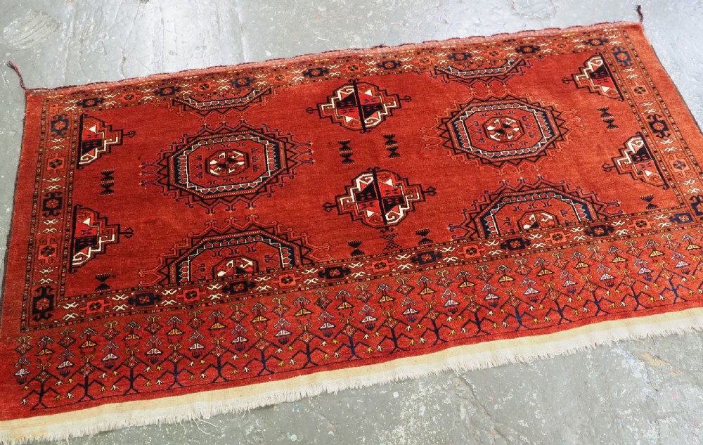 ANTIQUE ERSARI TURKMEN CHUVAL FACE OF UNUSUAL DESIGN & LARGE SIZE, LATE 19TH CENTURY. View II