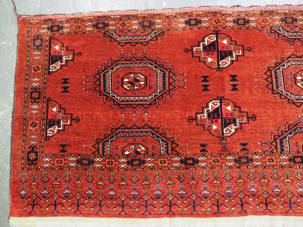 ANTIQUE ERSARI TURKMEN CHUVAL FACE OF UNUSUAL DESIGN & LARGE SIZE, LATE 19TH CENTURY. View III