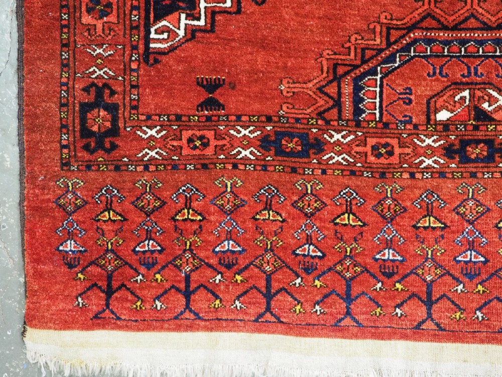 ANTIQUE ERSARI TURKMEN CHUVAL FACE OF UNUSUAL DESIGN & LARGE SIZE, LATE 19TH CENTURY. View VI
