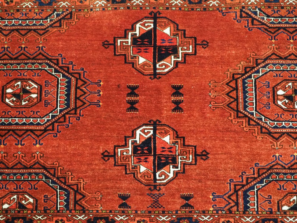 ANTIQUE ERSARI TURKMEN CHUVAL FACE OF UNUSUAL DESIGN & LARGE SIZE, LATE 19TH CENTURY. View IX