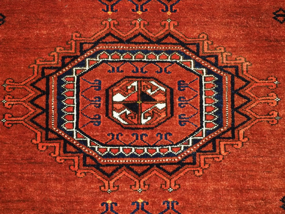 ANTIQUE ERSARI TURKMEN CHUVAL FACE OF UNUSUAL DESIGN & LARGE SIZE, LATE 19TH CENTURY. View XI