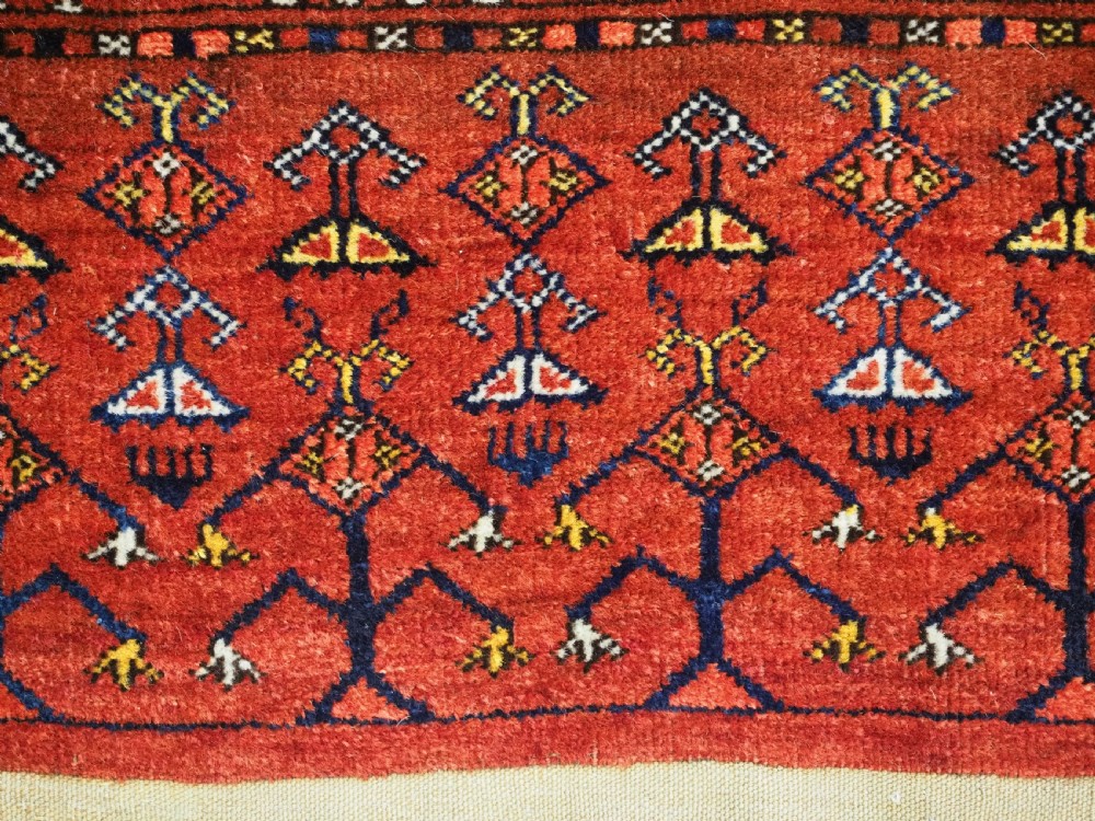 ANTIQUE ERSARI TURKMEN CHUVAL FACE OF UNUSUAL DESIGN & LARGE SIZE, LATE 19TH CENTURY. View XII